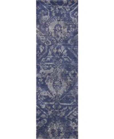 Nourison Lucent Lcn06 Blue 2'3" X 8' Runner Rug