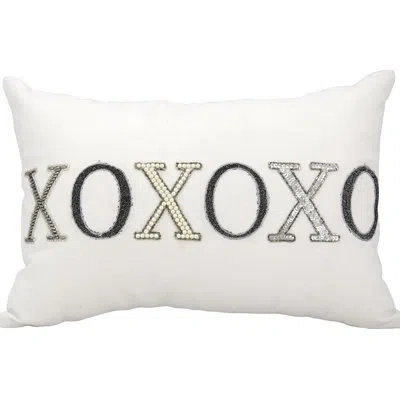 Nourison Luminescence Lumbar Pillow In White