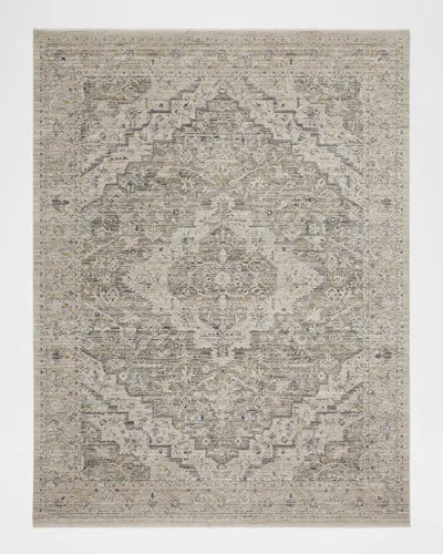 Nourison Lynx Ivory/taupe Power-loomed Rug, 8' X 10' In Brown