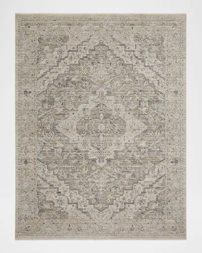 Nourison Lynx Ivory/taupe Power-loomed Rug In Gray