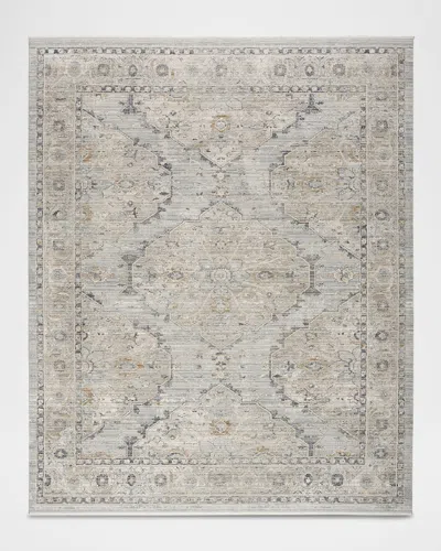 Nourison Lynx Light Blue Power-loomed Rug In Gray