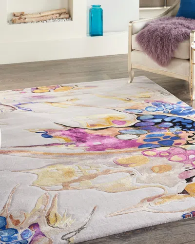 Nourison Mariposa Hand-tufted Rug, 4' X 6' In Grey Lilac Multi