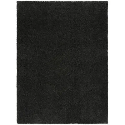 Nourison Pacific Shag 5'3" X 7'3" Black Shag Indoor Rug