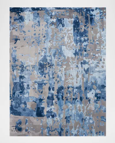 Nourison Prismatic Blue/grey Hand-tufted Rug, 5' X 8' In Gray