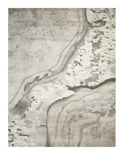 Nourison Prismatic Prs05 Rug - Abstract Silver Cloud, 3'9 X 5'9