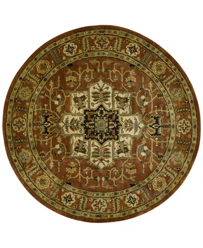 Nourison Rajah Ja35 Brick 8' Round Area Rug