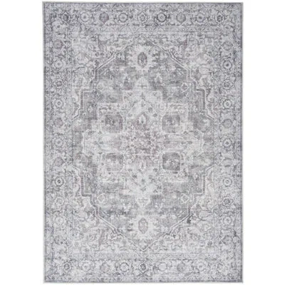 Nourison Rectangle Ncr01 6' X 9' Area Rug In Ivory Grey
