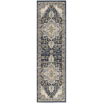 Nourison Rectangle Sandy Indoor/outdoor Area Rug In Navy