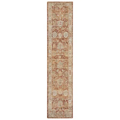 Nourison Sahar Shr02 2'3"x10'2" Rust Runner Area Rug