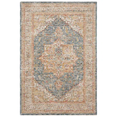Nourison Sahar Shr06 7'10"x10'4" Ivory Blue Rectangular Area Rug
