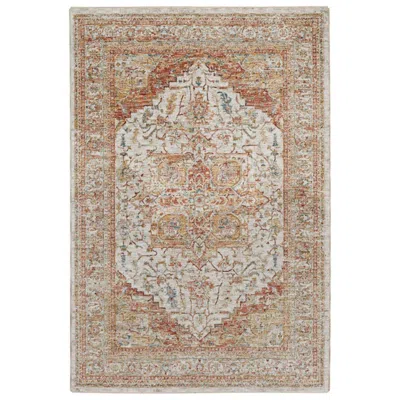 Nourison Sahar Shr06 7'10"x10'4" Rust Ivory Rectangular Area Rug