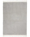 Nourison Serenity Shag Srs04 Silver Rug In Silver