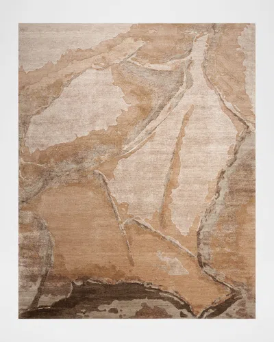 Nourison Shadowing Hand-knotted Rug In Brown
