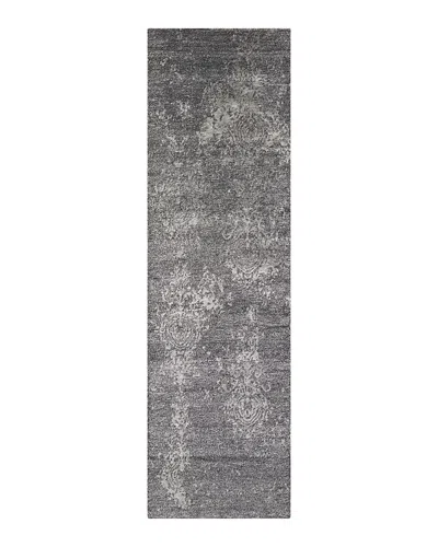 Nourison Mamie Hand-knotted Runner, 2' X 8' In Ivory/silver