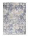 Nourison Silky Textures Sly01 Area Rug, 7'10 X 10'6 In Ivory/blue