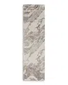 Nourison Silky Textures Sly03 Runner Area Rug, 2'2 X 7'6 In Brown/ivory