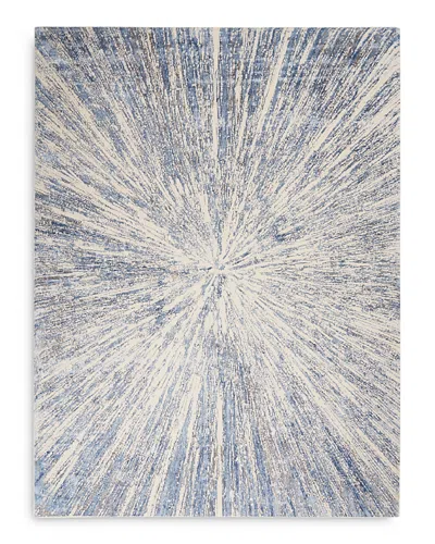 Nourison Silky Textures Sly05 Area Rug, 7'10 X 10'6 In Blue/gray