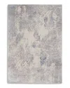 Nourison Silky Textures Sly06 Area Rug, 5'3 X 7'3 In Ivory/gray