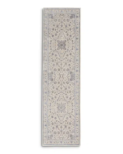Nourison Silky Textures Sly08 Runner Area Rug, 2'2 X 7'6 In Ivory/gray