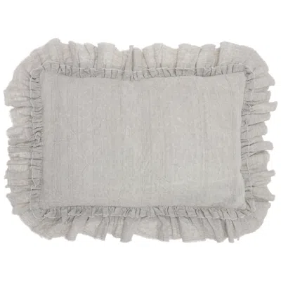 Nourison Sofia Gray 24"x16" Decorative Throw Pillow