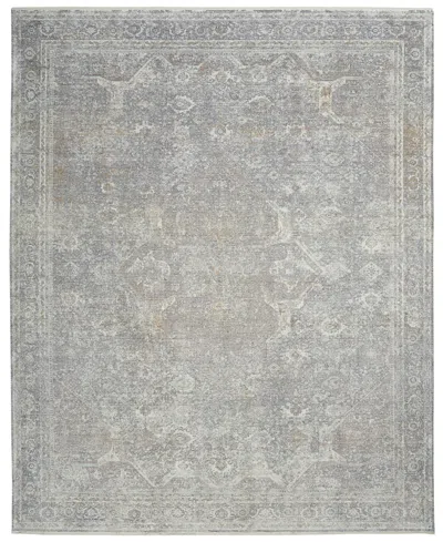 Nourison Starry Nights Stn03 8' X 10' Area Rug In Silver
