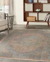 Nourison Torrin Power-loomed Rug, 8' X 10' In Blush, Blue