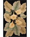 Nourison Tropics Ts08 Black 7'6" X 9'6" Area Rug In Black