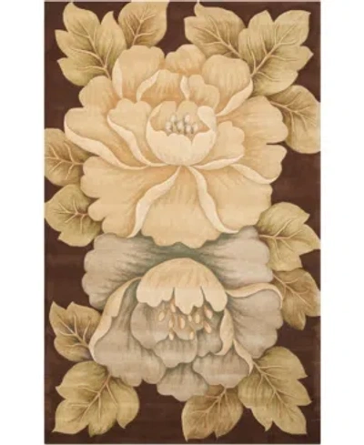 Nourison Tropics Ts09 Brown 5'3" X 8'3" Area Rug