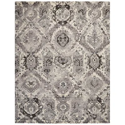 Nourison Twilight Twi03 5'6"x8' Ivory Gray Rectangular Area Rug