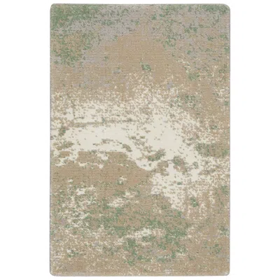 Nourison Twilight Twi06 2'x3' Ivory Green Rectangular Area Rug