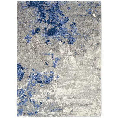 Nourison Twilight Twi22 2'x3' Blue Gray Rectangular Area Rug