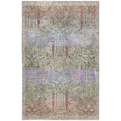 Nourison Vintage Harmony 5'3" X 7'6" Blue Multicolor Bohemian Indoor Rug In Blue;multicolor