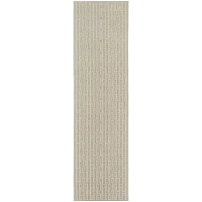 Nourison Washable Charm Silver Ivory Modern Indoor Rug In Ivory;silver