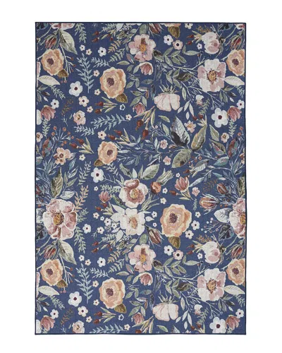 Nourison Washables Nwb01 Polyester & Cotton Area Rug In Blue