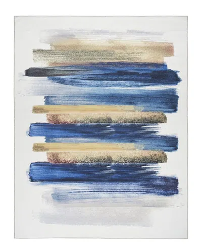Nourison Washables Nwb09 Polyester & Cotton Area Rug In Blue