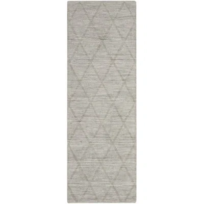 Nourison Wool Haven Grey Modern Wool Indoor Rug