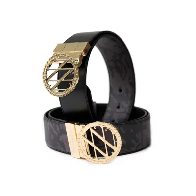 Noushella Women's Anahata Gold Large Belt In Black Elysium