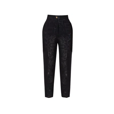 Noushella Women's Aria Cropped Trousers In Black Elysium