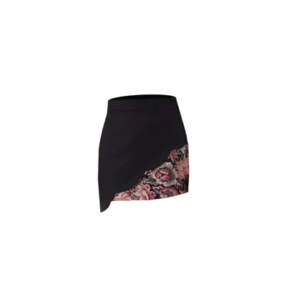 Noushella Women's Black Bract Skirt In Elysium