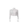 Noushella Women's Eleanor Long Sleeve Blouse In White In White