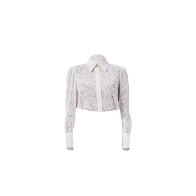 Noushella Women's Eleanor Long Sleeve Blouse In White