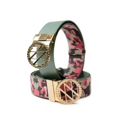 Noushella Women's Green Anahata Gold Large Belt In Sage
