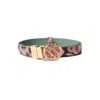 Noushella Women's Green Anahata Gold Small Belt In Sage In Green