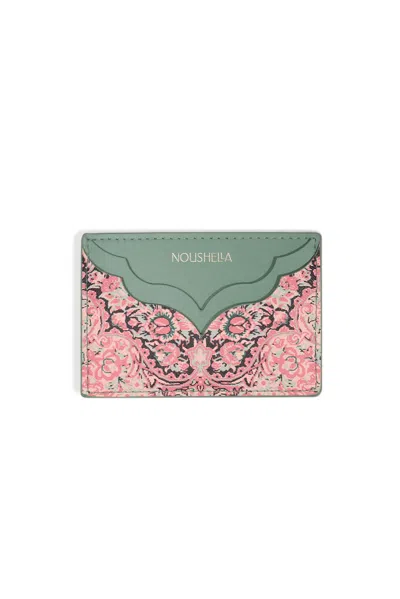 Noushella Women's Green Anima Card Holder In Sage