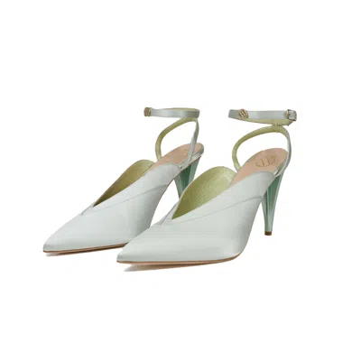 Noushella Women's Green Anima Heels In Sage