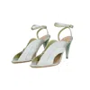Noushella Women's Green Anya Heels In Sage In Green