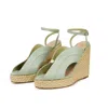 Noushella Women's Green Anya Wedge In Sage In Green