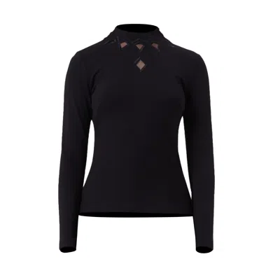 Noushella Women's Lumiere Long Sleeve Blouse In Black