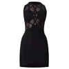 Noushella Women's Lumiere Mesh Dress In Black In Black