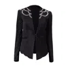 Noushella Women's Magnolia Suit In Bejewelled Black In Black